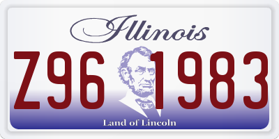 IL license plate Z961983