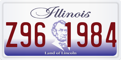IL license plate Z961984