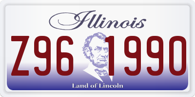 IL license plate Z961990