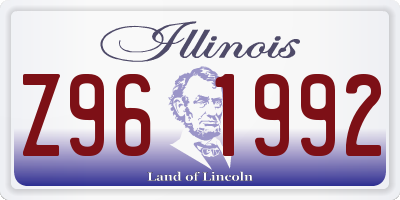 IL license plate Z961992