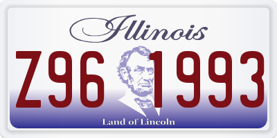 IL license plate Z961993