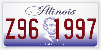 IL license plate Z961997