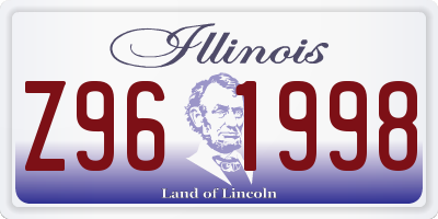 IL license plate Z961998