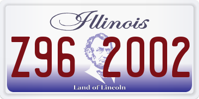 IL license plate Z962002