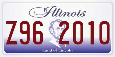 IL license plate Z962010