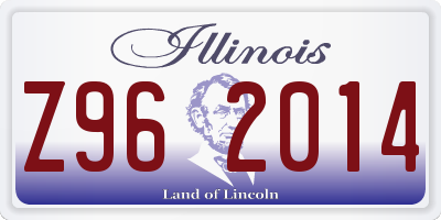 IL license plate Z962014
