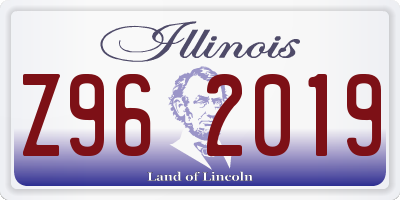 IL license plate Z962019