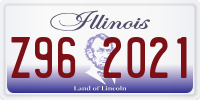 IL license plate Z962021