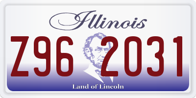 IL license plate Z962031