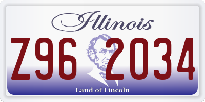 IL license plate Z962034