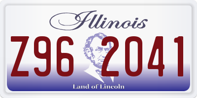 IL license plate Z962041