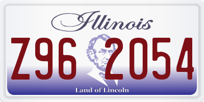 IL license plate Z962054