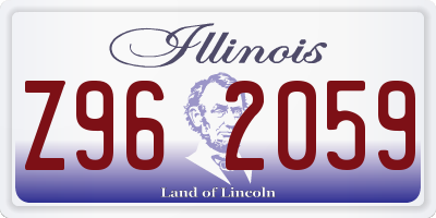 IL license plate Z962059