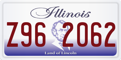 IL license plate Z962062
