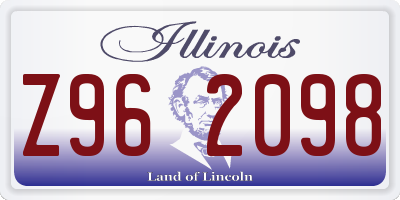 IL license plate Z962098