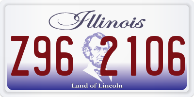 IL license plate Z962106