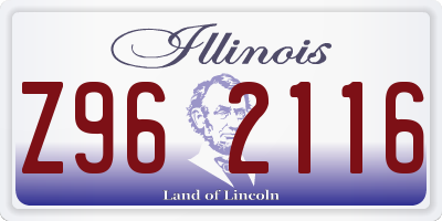 IL license plate Z962116