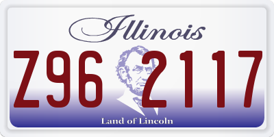 IL license plate Z962117