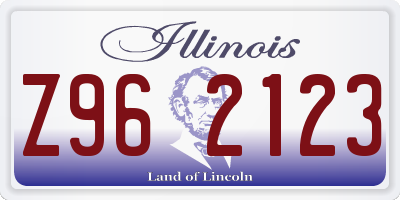 IL license plate Z962123