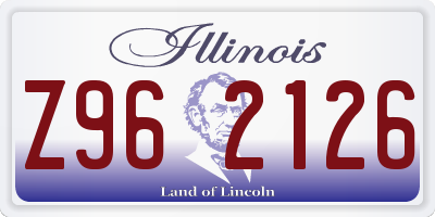 IL license plate Z962126