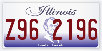 IL license plate Z962196