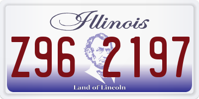 IL license plate Z962197