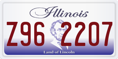 IL license plate Z962207