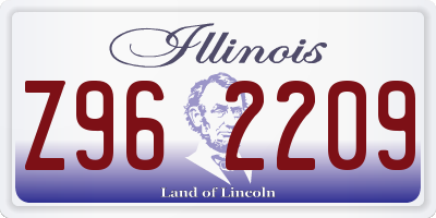 IL license plate Z962209