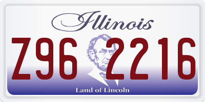 IL license plate Z962216