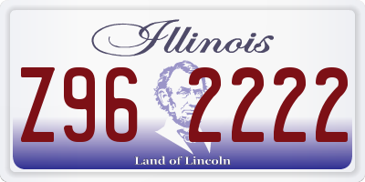 IL license plate Z962222