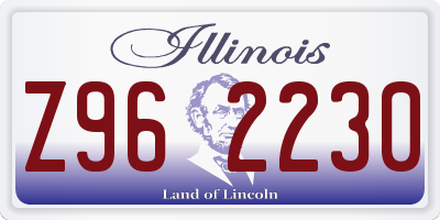 IL license plate Z962230