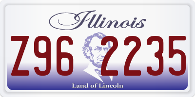 IL license plate Z962235