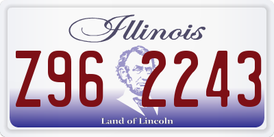 IL license plate Z962243