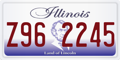 IL license plate Z962245