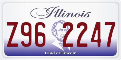 IL license plate Z962247