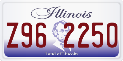 IL license plate Z962250