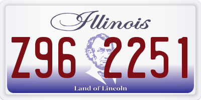IL license plate Z962251