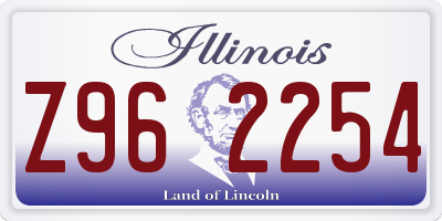 IL license plate Z962254