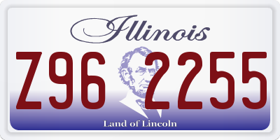 IL license plate Z962255