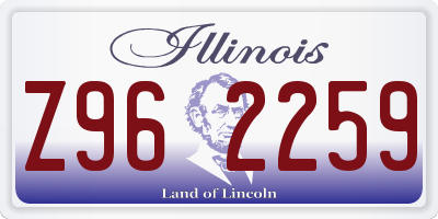 IL license plate Z962259