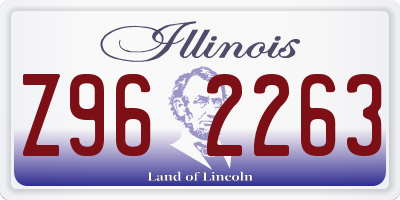 IL license plate Z962263