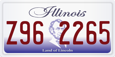 IL license plate Z962265