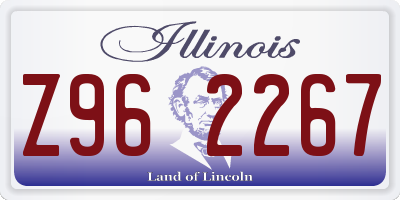 IL license plate Z962267