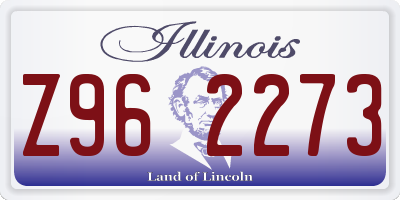 IL license plate Z962273