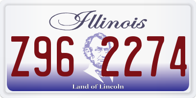 IL license plate Z962274