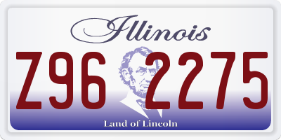 IL license plate Z962275