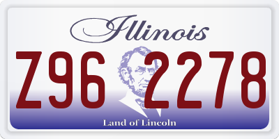 IL license plate Z962278