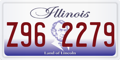 IL license plate Z962279