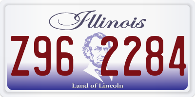 IL license plate Z962284