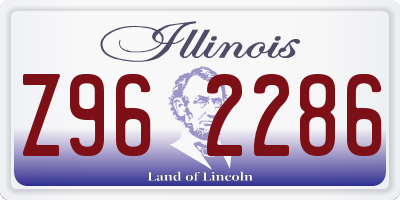 IL license plate Z962286